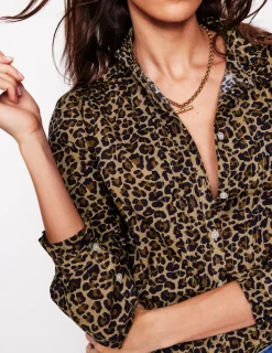 Hemden | Oberteile | Boden Felicity Baumwollbluse-Kamelbraun, Gepard Pop Kamelbraun,GepardPop