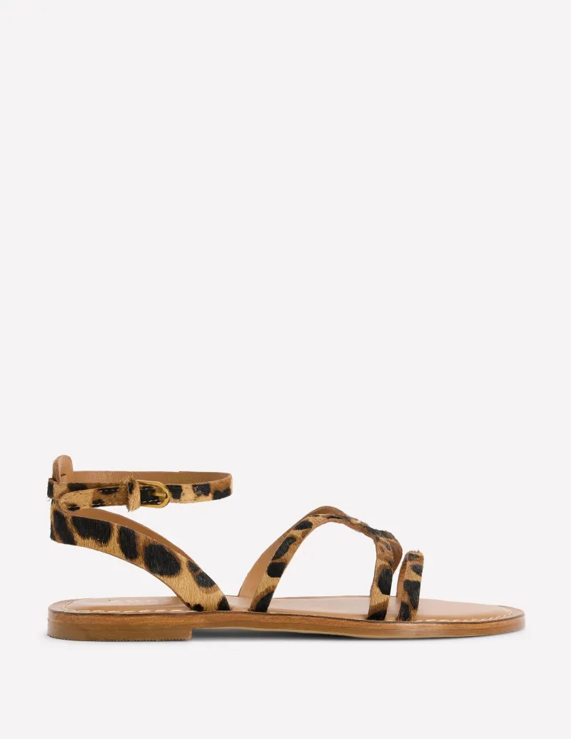 Flache Schuhe | Sandalen | Boden Flache Freizeit-Sandalen-Mohair, Leopardenmuster Mohair,Leopardenmuster