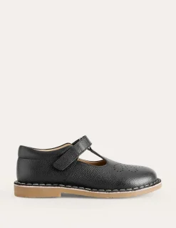 Schuhe, Turnschuhe & Sandalen | Boden Flache Schuhe aus Leder mit T-Steg- Schwarz