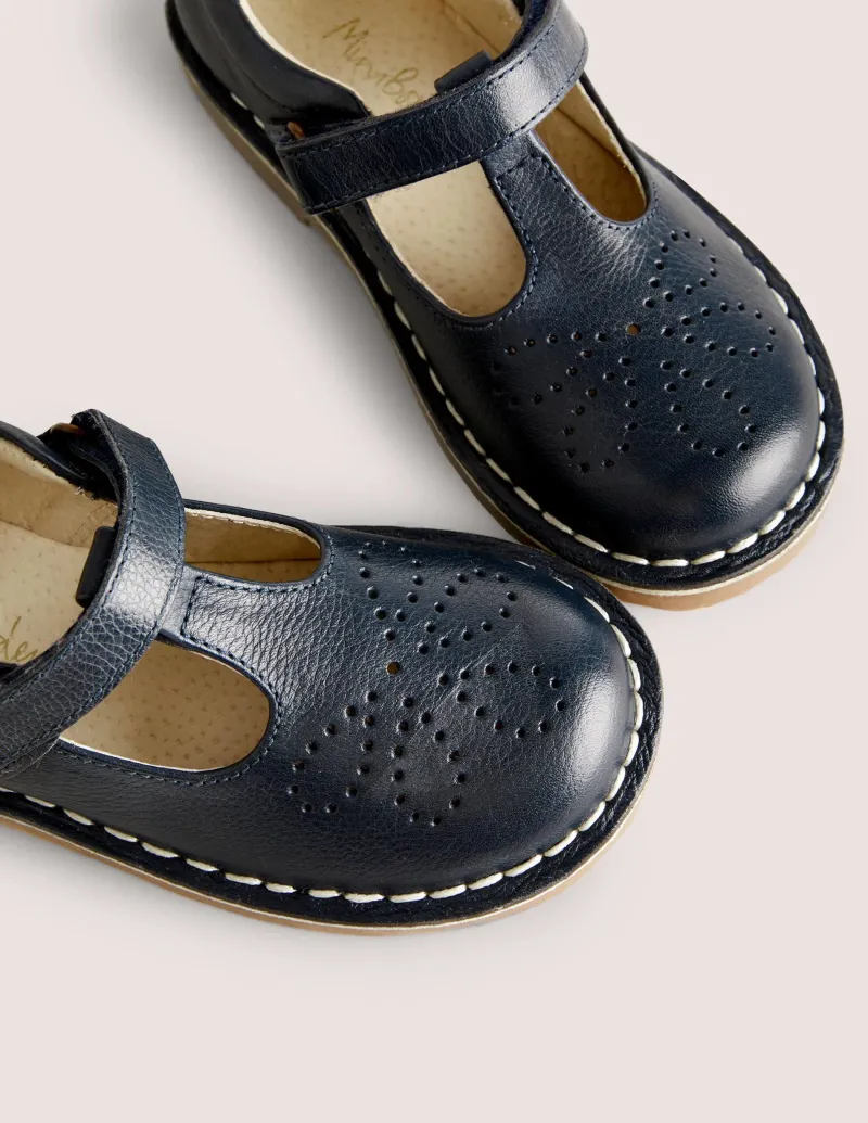 Schuhe, Turnschuhe & Sandalen | Boden Flache Schuhe aus Leder mit T-Steg-Aqua Marine Marl AquaMarineMarl