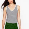 T-shirts & Tops | Oberteile | Boden Flammgarn-Top mit V-Ausschnitt-Marineblau, Naturweiß Gestreift Marineblau,NaturweißGestreift