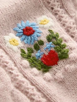 Pullover & Strickjacken | Boden Flauschiger Pullover mit Stickerei-Sanftes Lavendelrosa SanftesLavendelrosa