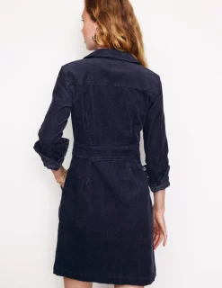 Kleider & Jumpsuits | Kleider In Petite | Boden Flora Hemdblusenkleid aus Cord-Aqua Marine Marl AquaMarineMarl