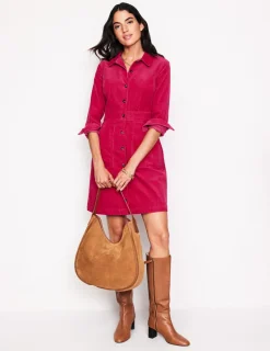 Kleider & Jumpsuits | Kleider In Petite | Boden Flora Hemdblusenkleid aus Cord-Kirschen Jubiläum KirschenJubiläum