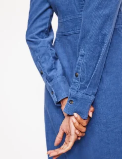 Kleider & Jumpsuits | Midi | Boden Flora Midi-Hemdblusenkleid aus Cord-Klassisches Marineblau KlassischesMarineblau