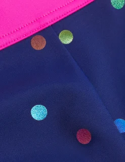Bademode | Boden Gemusterte Badeshorts-Marineblau Regenbogen Konfetti Punkte MarineblauRegenbogenKonfettiPunkte
