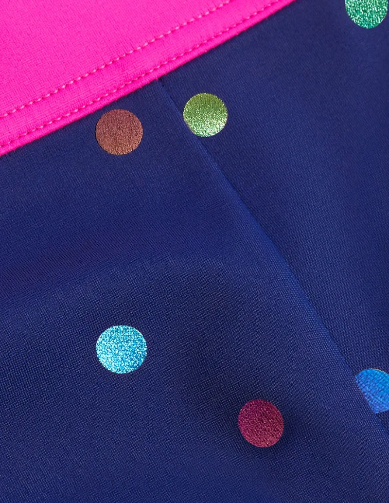 Bademode | Boden Gemusterte Badeshorts-Marineblau Regenbogen Konfetti Punkte MarineblauRegenbogenKonfettiPunkte