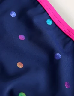 Bademode | Boden Gemusterte Bikinihose-Marineblau Regenbogen Konfetti Punkte MarineblauRegenbogenKonfettiPunkte