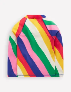 Bademode | Boden Gemustertes Badeshirt mit Sonnenschutz-Bunt Regenbogen Swirl-Motiv BuntRegenbogenSwirl-Motiv