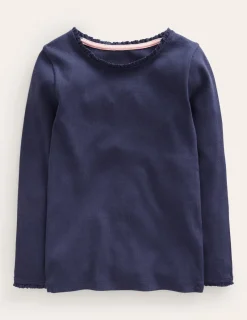 Oberteile & T-shirts | Boden Geripptes Langarmshirt-Aristocratic Blue/ Ivory Stripe AristocraticBlue/IvoryStripe