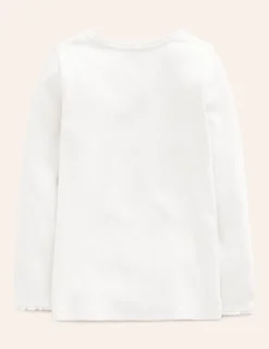 Oberteile & T-shirts | Boden Geripptes Langarmshirt- Weiß