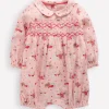Strampler & Spielanzüge | Boden Gesmokter Strampler-Rosa Liebeshasen