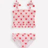 Bademode | Boden Gesmoktes Tankini-Set-Kaugummirosa Herz Streifen KaugummirosaHerzStreifen