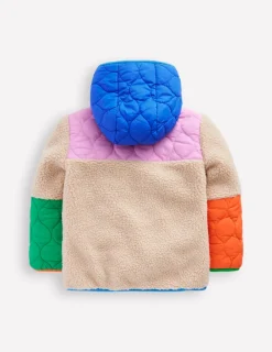 Mäntel & Jacken | Boden Gesteppte Jacke aus Teddyfell-Mix-Bunt, Blockfarben Bunt,Blockfarben