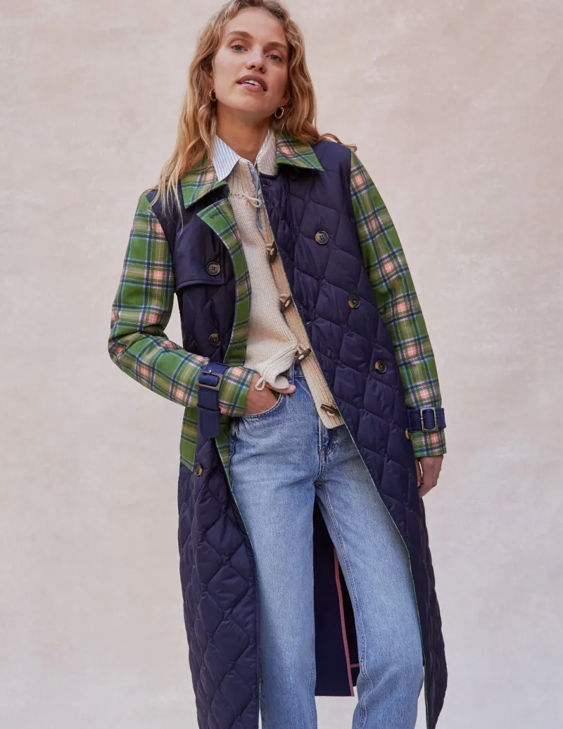 Mäntel & Jacken | Boden Gesteppter Trenchcoat- Marineblaue