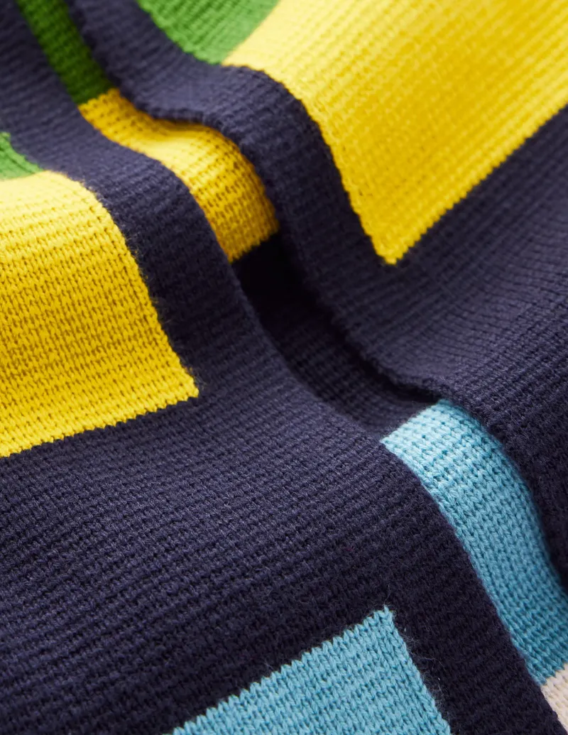 Pullover & Strickjacken | Boden Gestreifter Strickmantel aus Baumwollmischgewebe-Mohnblumenrot, Blau Bunt Mohnblumenrot,BlauBunt