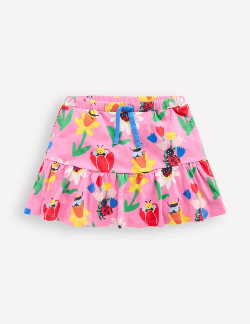 Röcke | Boden Gestufter Jersey-Skort-Fliederzucker Frühlingsgarten FliederzuckerFrühlingsgarten