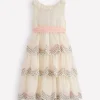 Kleider | Boden Gestuftes Organzakleid-Ivory and Navy Spot IvoryandNavySpot