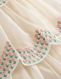Kleider | Boden Gestuftes Organzakleid-Ivory and Navy Spot IvoryandNavySpot