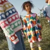 Kleider | Boden Gestuftes Sweatkleid-Bunt Collage Herzen BuntCollageHerzen