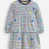 Kleider | Boden Gestuftes Sweatkleid-Marineblau/ Naturweiß Streifen Marineblau/NaturweißStreifen