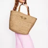 Handtaschen | Boden Gewebte Tragetasche mit Trensendetail- Beige