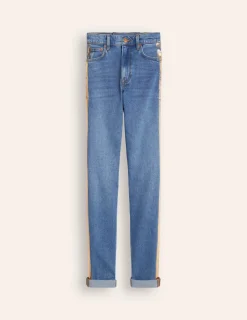 Jeans | Boden Girlfriend-Jeans-Metallic-Gold Seitenstreifen Metallic-GoldSeitenstreifen