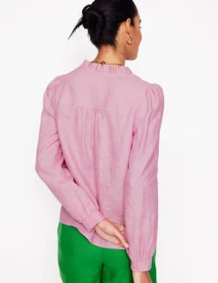 Oberteile | Boden Grace Leinenoberteil-Rosa Chambray RosaChambray