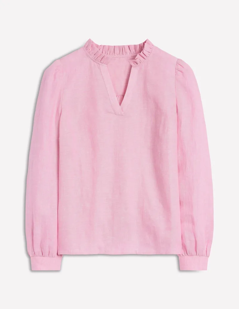 Oberteile | Boden Grace Leinenoberteil-Rosa Chambray RosaChambray