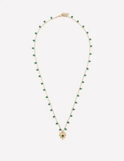 Schmuck | Boden Halskette mit Anhänger zum Schichten-Grün Herz GrünHerz
