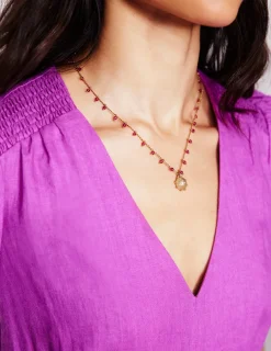Schmuck | Boden Halskette mit Anhänger zum Schichten- ROSA