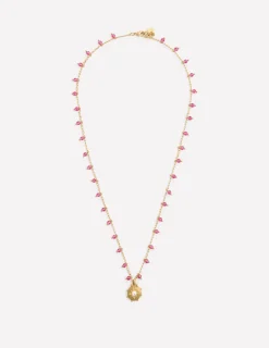 Schmuck | Boden Halskette mit Anhänger zum Schichten- ROSA