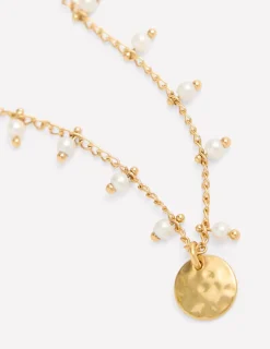 Schmuck | Boden Halskette mit Anhänger zum Schichten- Kunstperle