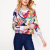 Oberteile | Nachtwäsche & Schlafanzüge | Boden Hannah Sweatshirt mit Print-Bunt, Botanik-Paisley Bunt,Botanik-Paisley