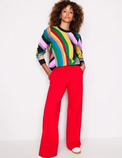 Oberteile | Nachtwäsche & Schlafanzüge | Boden Hannah Sweatshirt mit Print-Bunt, Abstrakter Regenbogen Bunt,AbstrakterRegenbogen