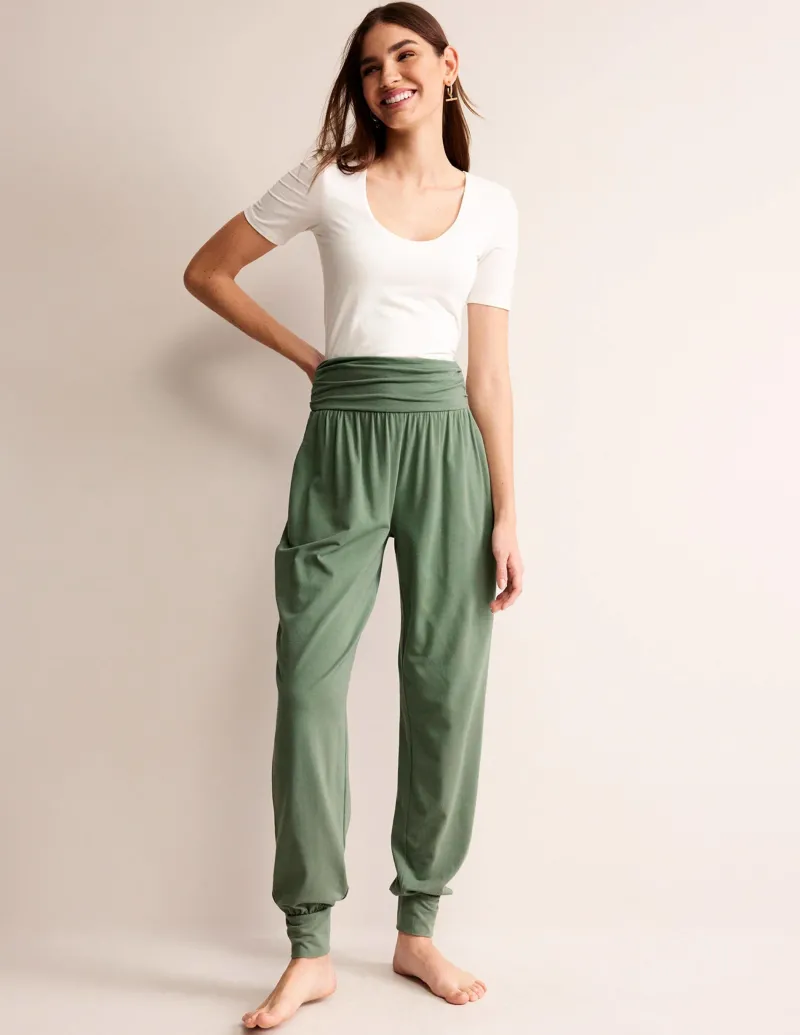 Nachtwäsche & Schlafanzüge | Hosen | Boden Hareem Jersey-Jogginghose- Erlengrün