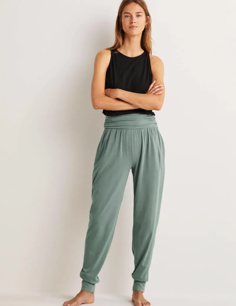 Nachtwäsche & Schlafanzüge | Hosen | Boden Hareem Jersey-Jogginghose- Erlengrün