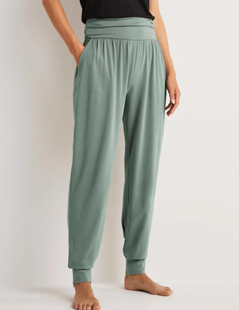 Nachtwäsche & Schlafanzüge | Hosen | Boden Hareem Jersey-Jogginghose- Erlengrün