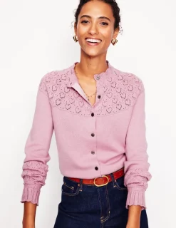 Pullover & Strickjacken | Boden Hübsche Raglan-Strickjacke-Sanftes Lavendelrosa SanftesLavendelrosa