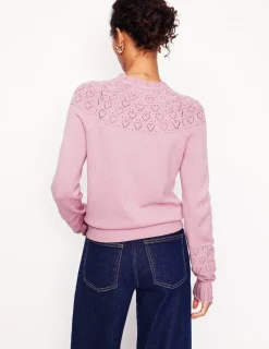 Pullover & Strickjacken | Boden Hübsche Raglan-Strickjacke-Sanftes Lavendelrosa SanftesLavendelrosa