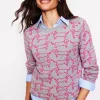 Pullover & Strickjacken | Boden Heather Jacquard-Pullover-Grau Meliert, Rosa Dackel GrauMeliert,RosaDackel
