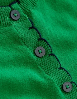 Kleider & Jumpsuits | Knielang | Boden Henley-Strickkleid mit Muschelsaum-Grünes Tamburin GrünesTamburin