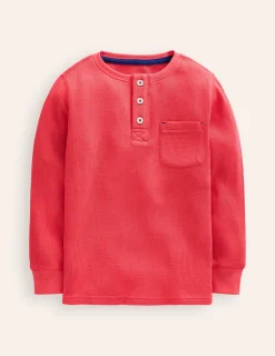 Oberteile & T-shirts | Boden Henley-T-Shirt mit Waffelmuster- Marmeladenrot