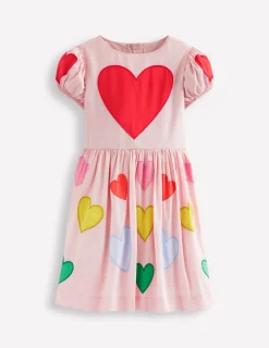 Kleider | Boden Herzkleid mit Puffärmeln-Hellrosa Herzen HellrosaHerzen
