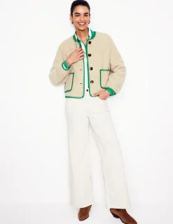 Blazer | Mäntel & Jacken | Boden Highbury Freizeitjacke-Beige Teddyfell BeigeTeddyfell