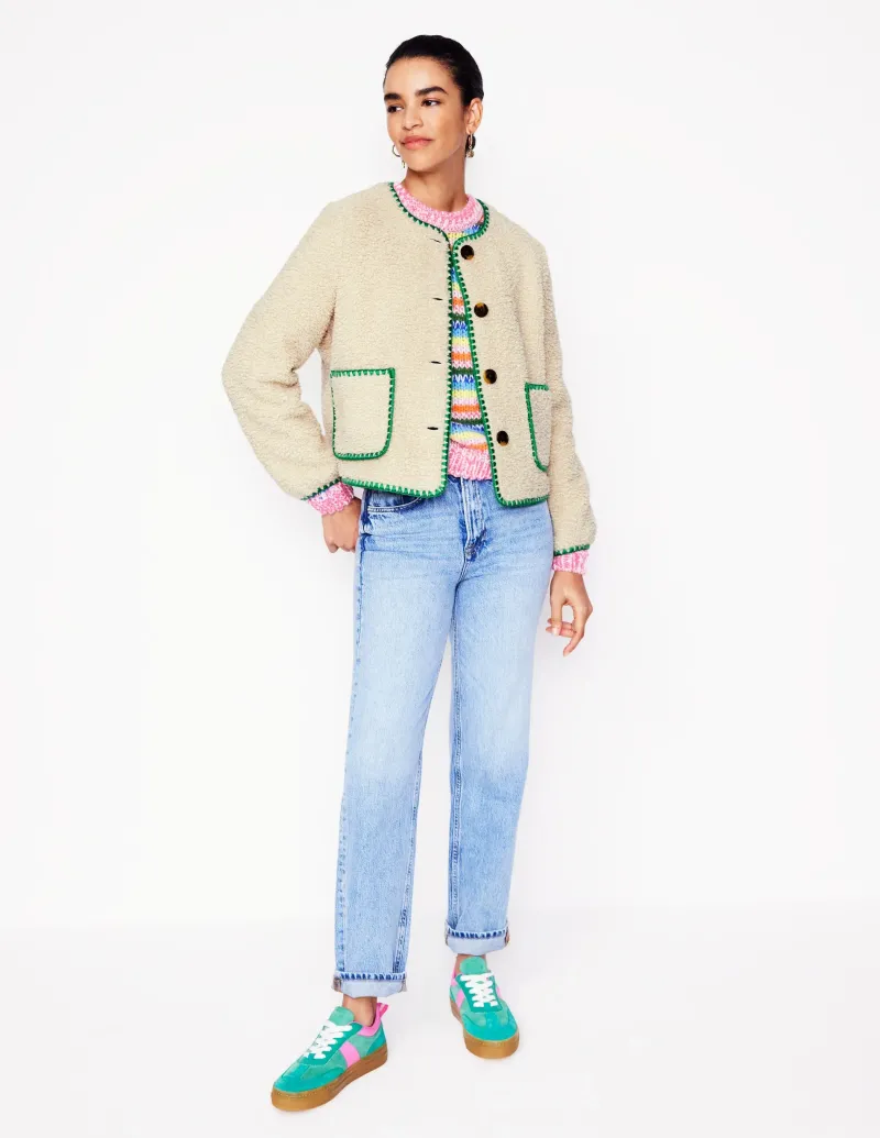 Blazer | Mäntel & Jacken | Boden Highbury Freizeitjacke-Beige Teddyfell BeigeTeddyfell