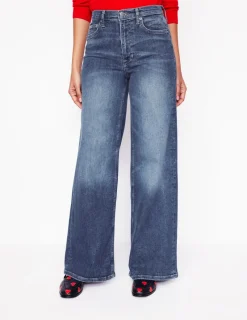Jeans | Boden Hoch geschnittene Jeans mit weitem Bein-Beatnik Red BeatnikRed