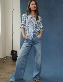 Jeans | Boden Hoch geschnittene Jeans mit weitem Bein-Ausgeblichene Optik AusgeblicheneOptik