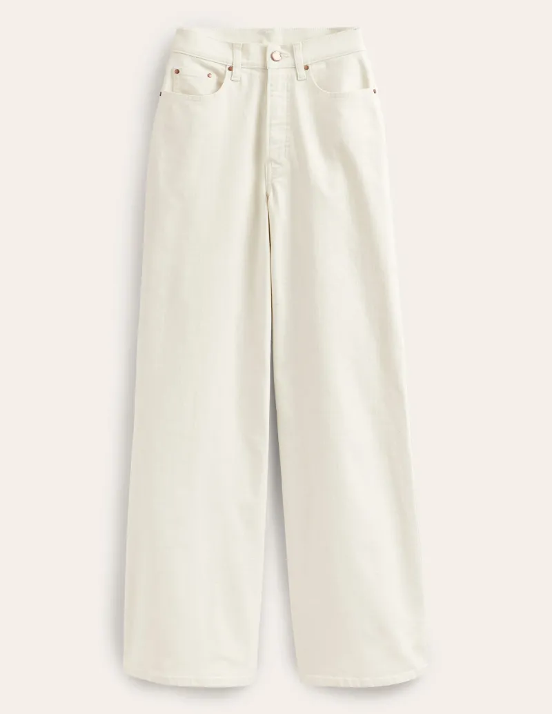 Jeans | Boden Hoch geschnittene Jeans mit weitem Bein-Aristocratic Blue AristocraticBlue