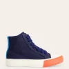 Schuhe, Turnschuhe & Sandalen | Boden Hochgeschnittene Canvas-Sneaker mit Kontrastdetails-Marineblau Blau MarineblauBlau